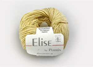 Elise by permin bomuld / cashmere - blødt og lækkert i blid gul